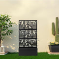 Metal Planter Box with Trellis43 Outdoor Raised Garden BedPrivacy Planters for Patio GardenPlanter Box with Drainage Holes for Climbing Plants (Style A)