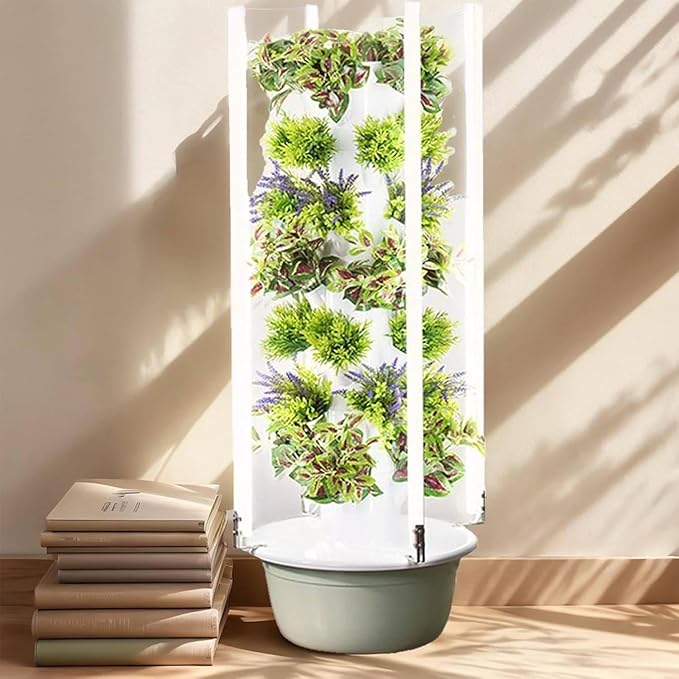 Indoor Hydroponics Growing System with Led Grow Lights Vertical Garden Planter Indoor Smart Garden Kit Hydroponics Growing System Kit Vegetables Vertical Planter Tower Garden Kit9Layers/36Pots