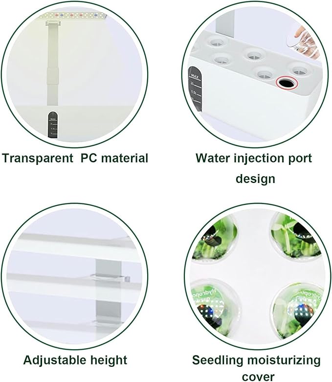 Hydroponic Culture System Large Interior Garden Kit Indoor Herbal Pot Home Kitchen Interior Plantation