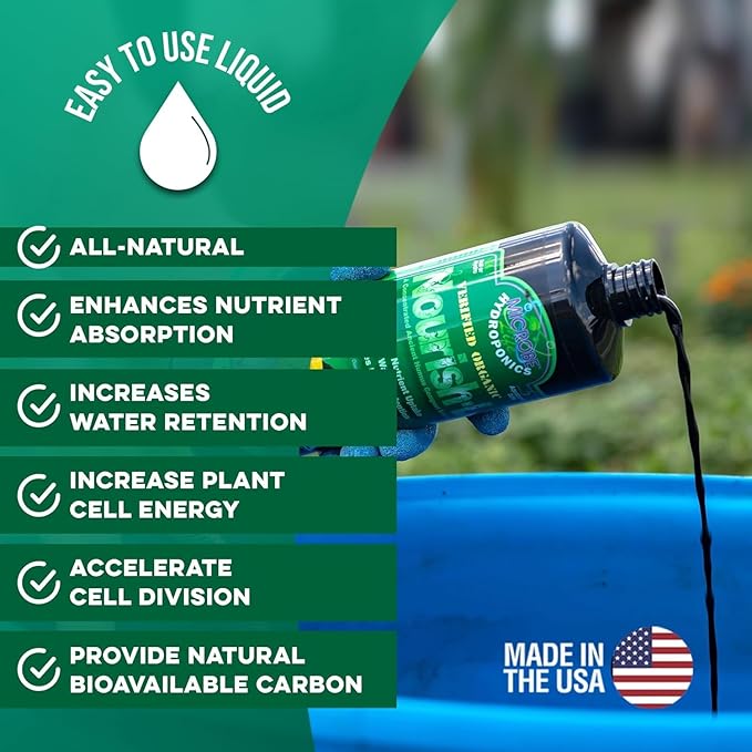 Microbe Life Hydroponics Starter Kit with 4-Ounce Sample Size Bottles of Photosynthesis Plus Nourish-L Vegetable and Fruit Plant Growth Yield Enhancer Foliar Spray &amp Root Dip and Terps Plus