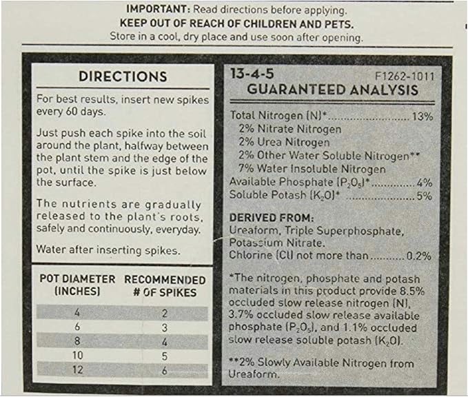 Jobe's Fertilizer Spikes for Houseplants 30-Count Pack Two Packs (60 Spikes)