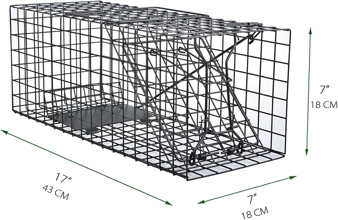 Live Squirrel Trap Heavy Duty Humane Animal Cage Trap (No Assembly Required)