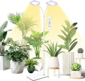yadoker Desk Plant Grow Light for Indoor Plant Dual-Head LED Grow LightHeight AdjustableAutomatic Timer with 8/12/16 Hours10-Level BrightnessIdeal for Small Plant Grow