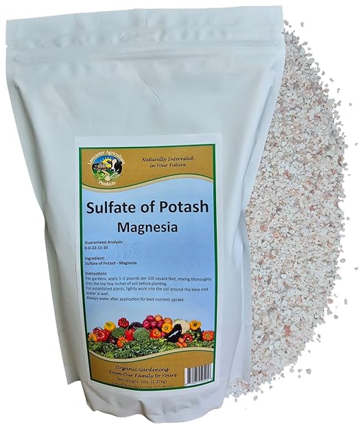 Sulfate of Potash-Magnesia (K-Mag) Fertilizer 5 Pounds Natural Potassium Magnesium &amp Sulfur Source Improves Fruit Quality Boosts Yields &amp Soil Health - Lancaster Agriculture Products