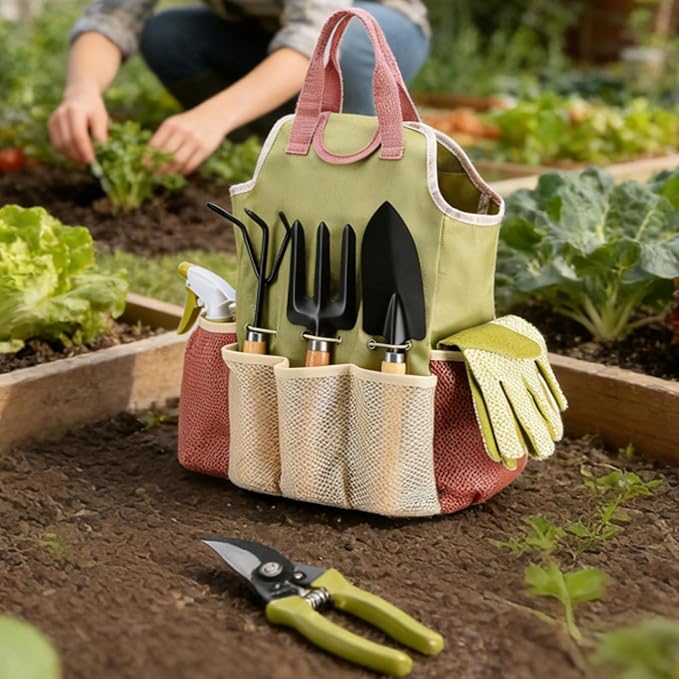 Multifunction Plant Set Durable Gardening Gear Pruning and Weeding Tools with Comfortable Grip Cutting and Digging Equipment for Gardeners Outdoor Plant Kit with Organized Carry Case Greenhouse