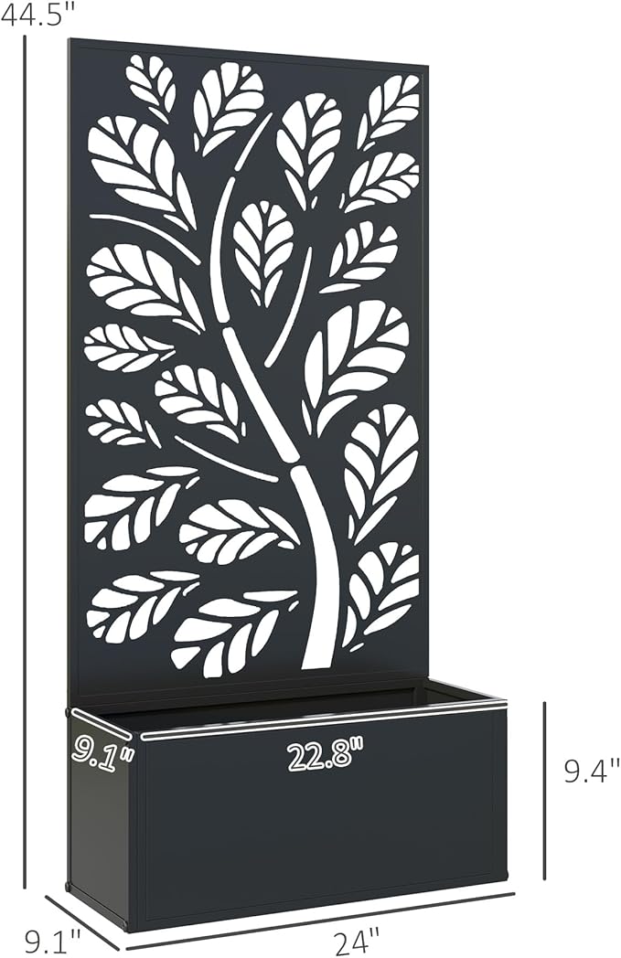 Freestanding or Wall Mounted Flower BedMetal Garden Bed with for Climbing Plantsfor Garden Patio Balcony