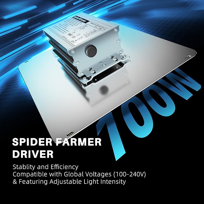 Spider Farmer Upgraded SF1000D 100W LED Grow Light Dimmable &amp Full Spectrum New-Gen High-Performance Diodes &amp Enhanced PPFD for Indoor Plants Veg/Bloom Hanging Growing Lamp in 2x2 Grow Tent