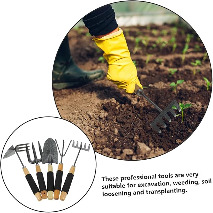 SUPVOX 1set Gardening Tools Kit Versatile Hand Tools Garden Shovel Rake and Trowel for Easy Planting and Weeding for Home and Outdoor Use
