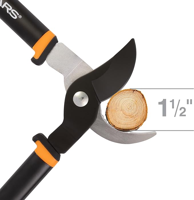 Fiskars Bypass Lopper Lightweight Tree Pruning Tool Rust Resistant and Low Friction Coating SoftGrip Handle Control with Shock-Absorbing System 24