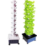 Vertical Planting Box Smart Vertical Garden Planter 45-Holes Plant Tower with Timer and Water Pump for Indoor Vegetables &amp Fruits