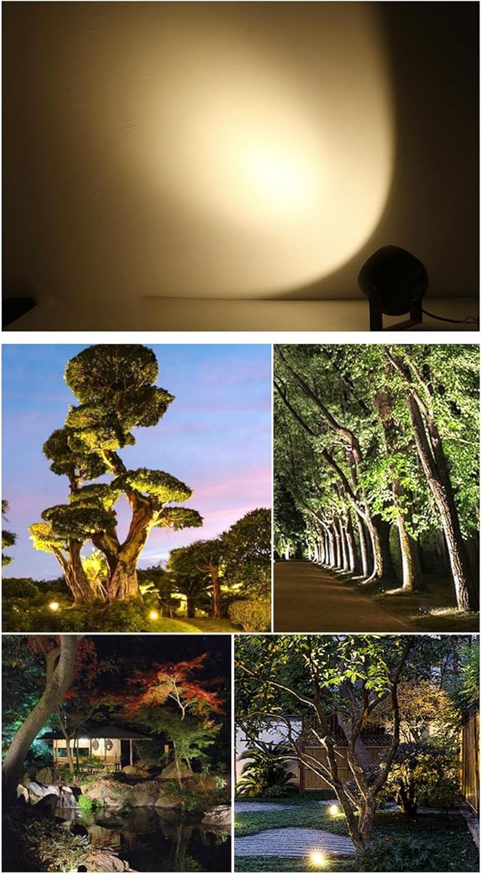 Ground LED Landscape Lamp - 220V Buried Lights Outdoor Recessed Spotlight Waterproof Rotation Spotlight Outdoor Patio Floor LED Lights Exterior Wall/Lawn Light(GreenA-10w)