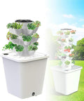 3/4/5/6 Floors - Hydroponics Tower Garden Hydroponic Growing System Plant Hydroponics Tower - W/Hydrating Timer for Herbs Fruits VegetablesWhite-15Hole//1pc