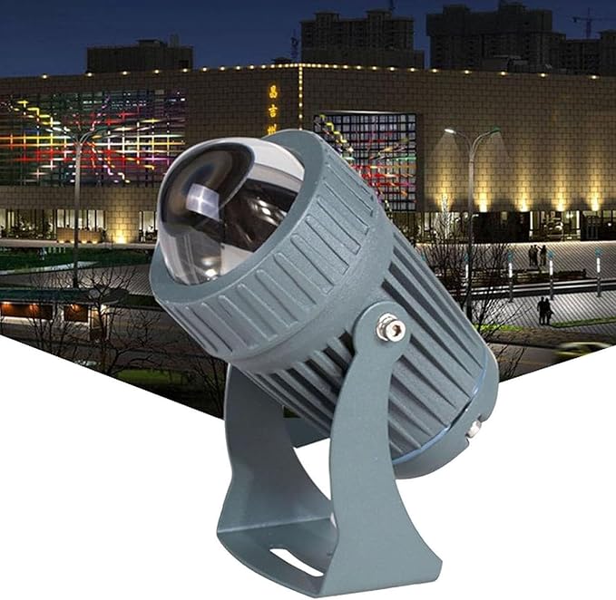 Outdoor LED Beam Spotlight Rotation Floor Spot Lights IP66 Waterproof Ground Landscape Lamp Narrow Beam Wall Washer for Parties Billboard Building Lighting(Blue5W)