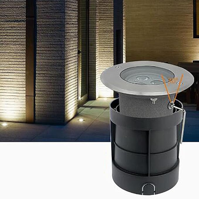 Outdoor Landscape Lights - LED Underground Light AC 220V Recessed Adjustable Angle Underground lamp IP65 Outdoor Waterproof Polarized Underground Spotlight Easy Installation