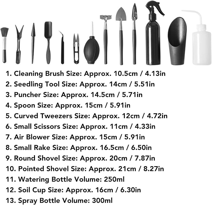 23pcs Succulent Tools Transplanting Tools Miniature Succulent Hand Tools Set with Plant Potting Tarp Mat for Bonsai Plant Small Indoor Plant
