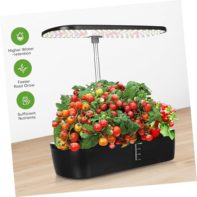 1set Indoor Hydroponics Growing System with Led Grow Light Intelligent Control Automatic Watering for Vegetables Herbs Us Plug