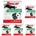 Tomcat Rodent Station Includes 1 Rodent Station with 4 Bait Securing Rods and 1 Security Key - Fits Rat or Mouse Sized Traps (Baits &amp Traps Sold Separately) - Use Indoors or Outdoors (Pack of 5)
