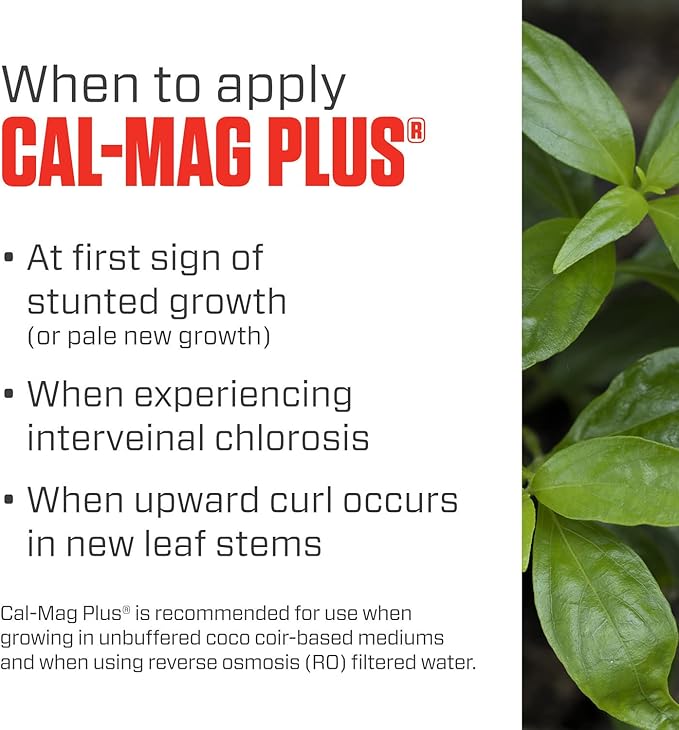 Botanicare Cal-Mag Plus A Calcium Magnesium and Iron Plant Supplement Corrects Common Plant Deficiencies Add to Water or Use as a Spray 2-0-0 NPK 1-Gallon
