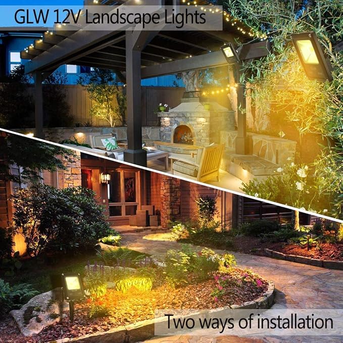 Low Voltage Landscape Lights 10W 12V Outdoor Spotlights IP65 Waterproof Garden Lights3000K Warm White Landscape Lighting for YardTree[8 Pack]