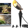 ZONEGRACE 12V Low Voltage Brass Landscape Spot Lights Waterproof LED Uplights &amp Accent Lighting with Connectors Heavy Duty Outdoor Garden Path Lights Fixtures with Bulb Bronze (1 Pack)