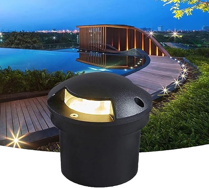 Ground LED Landscape Lamp - 2 Side Glow Path Lighting AC85-265V Low Voltage Recessed Lights IP65 Waterproof Outdoor Spotlight