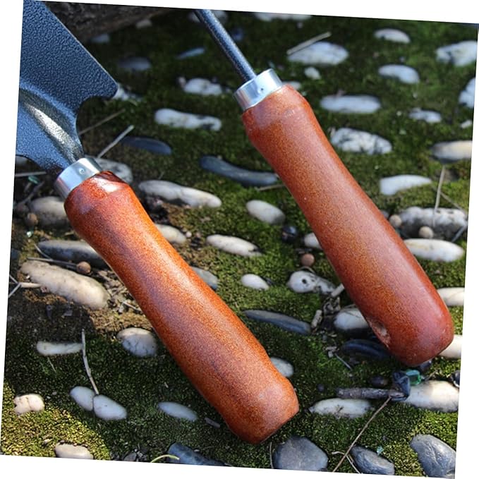 4pcs Mini Garden Tool Set Thickened Iron Spades with Handles Planting Shovels for Transplanting Cultivating and Weeding Lightweight Gardening Tools for Garden Lovers