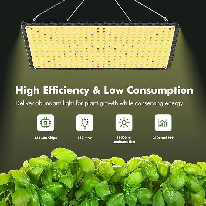 Led Grow Light Sunlight Full Spectrum Plant Light Hanging Grow Lights for Indoor Plants Seedling Hydroponic Plants Veg Flower Growing Lamps for 3x3/2x2 Veg Flower Grow Tent(Actual Power 100±10W)