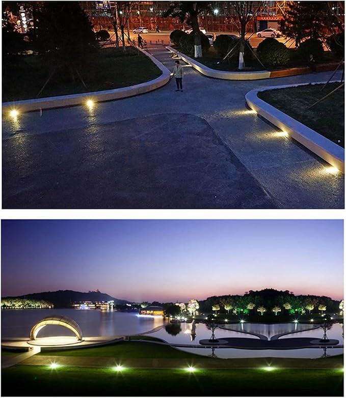 LED Waterproof Underground Light Garden Landscape Lights AC85-110V Well Lights for Driveway Deck Patio Yard Outdoor Lighting Fixture 5 Colors