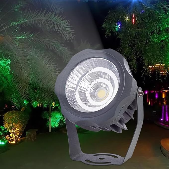 Outdoor LED Spotlight COB Flood Light IP65 Waterproof AC85-265V 360° Rotating Tree Lights for Outside Wall Advertising Signs Lawn Landscape Lighting