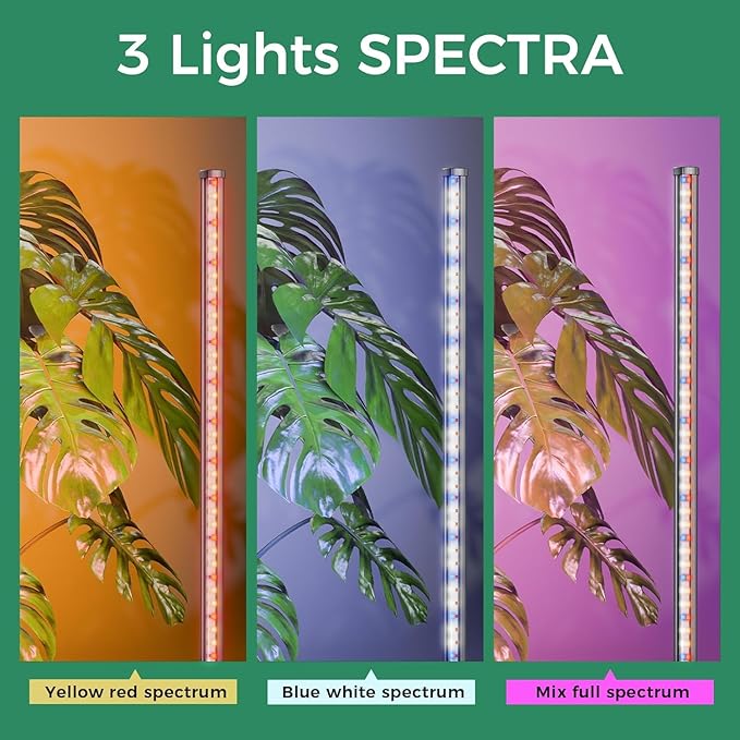 Grow Lights for Indoor Plants with Timer Full Spectrum Grow Lights with 192 LEDs Vertical Plant Light Standing Plant Lamp 60 5 Level Dimmable
