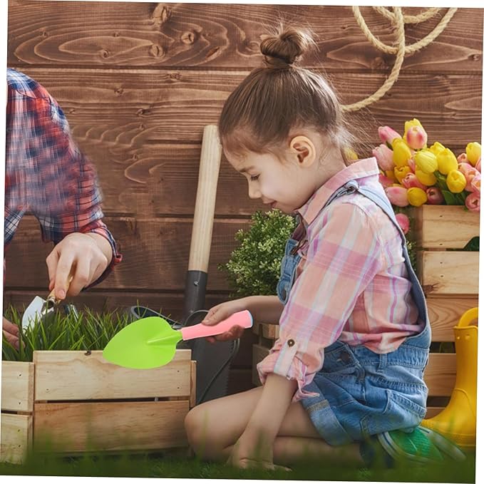 1set Boy Girl Gardening Tools Set Gardening Kit Shovel Rake Watering Can Gloves Apron and Tote Bag for Outdoor Fun and Skill Development