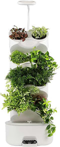 System of Hydroponic Culture 8 Capsules 4 Floors Herbal Garden Kit for Interiors with Growth LED Light and Touch Screen Bonsai Pots for Herbs Fruits and Vegetables