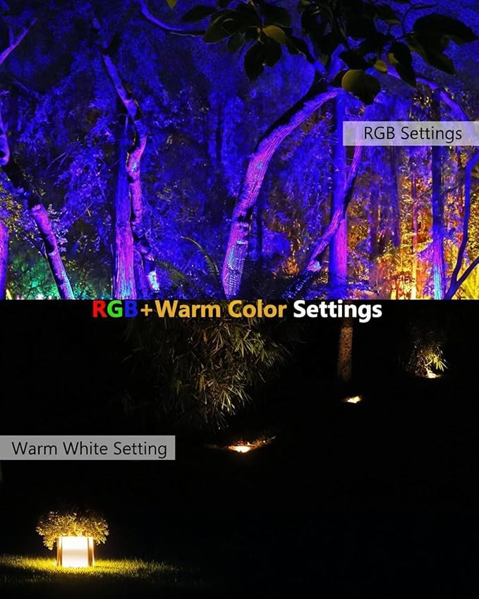 Cheopha Premium PAR36 LED Landscape Bulbs Heavy-Duty Aluminum 16 Color Presets &amp 4 Color Changing Modes IP67 Spotlights Flood Lights 7W 12V for Patio Driveway Christmas Lighting 1-Pack