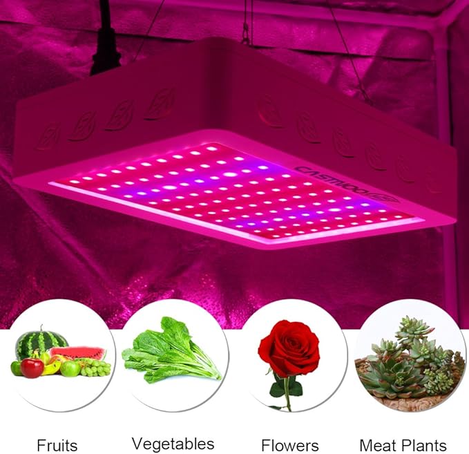 300 Watt Led Grow Light Plant Grow Lights Full Spectrum with UV&ampIR for Hydroponic Indoor Plants Growing Veg and Flower Sold by Castnoo