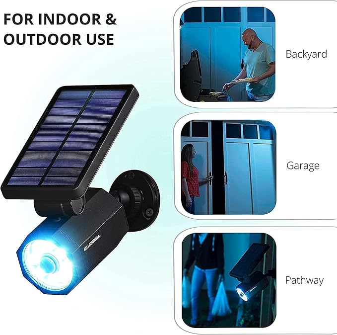 Bell+Howell Bionic Spotlight Deluxe Solar Lights Outdoor Motion Sensor 50% Brighter 8 LED Bulbs LED Lights Waterproof Landscape Spotlights Patio Yard Garden Outdoor Lighting As Seen On TV Set of 5