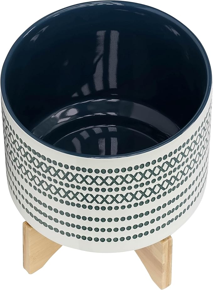Generic 10 Planter ON STANDW DOTS Blue