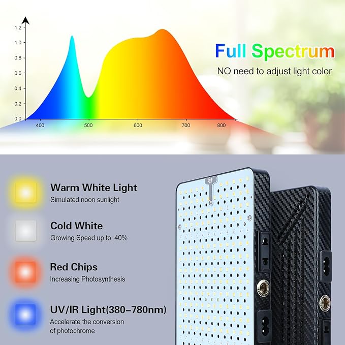 Tabletop Grow Lights for Indoor Plants 25 Watt Bright Natural Sunlight Full Spectrum Plant Growing Lamps for Houseplants &amp Bonsai 4/8/12/16/20H Timer Plant Light Auto On/Off Everyday