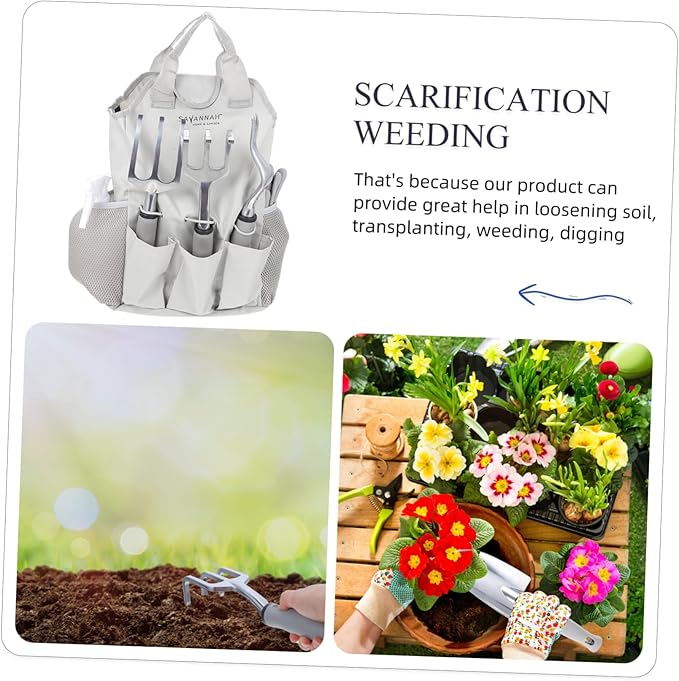 Aluminum Alloy Garden Tool Set with Storage Pouch Lightweight Durable Hand Tools for Planting and Soil Loosening Ergonomic Design for Easy Use for Gardening Enthusiasts