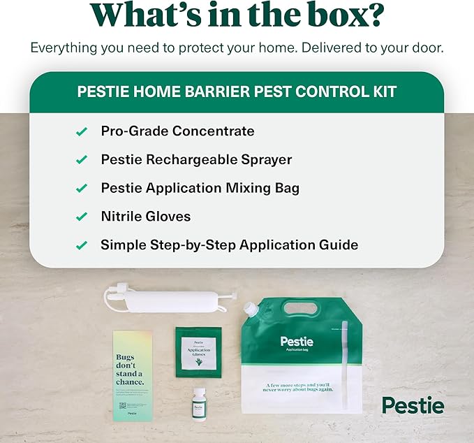 Pestie Home Barrier Pest Control Kit Expert Pest Control for Your Home Fast-Acting Long-Lasting Insect Killer Professional Spray Protects Against Common Pests