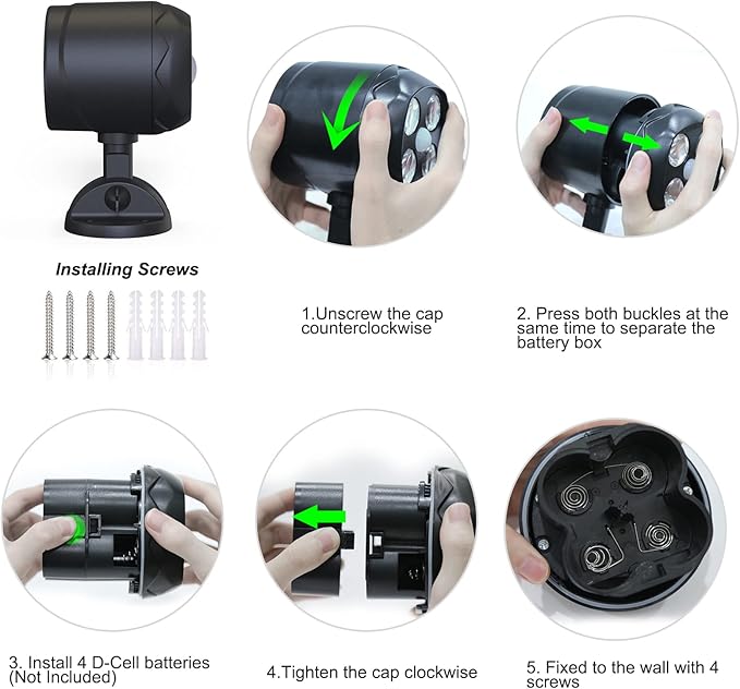 Motion Sensor Outdoor Lights Battery Motion Sensor Light Outdoor 6000K LED Spotlight Outdoor 8W 600 LM Security Lights for Outside Garage and Yard 2 Packs