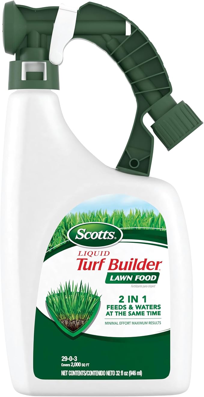 Scotts Liquid Turf Builder Lawn Food and Scotts Liquid Turf Builder Plus 2 Weed Control 3 Container Bundle