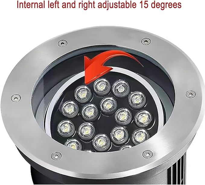 Outdoor Buried Lights - LED Landscape LampEmbedded 15° Adjustment Angle Ground Light IP68 Triple Waterproof Polarized Spotlight for Garden Courtyard DecoratiYellow-5W