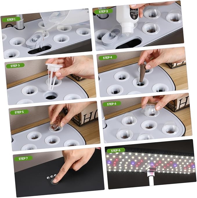 1Set Hydroponics Growing Kit Intelligent Indoor Planting Machine with Automatic Watering Fertilization Hydroponic Garden for Home Plug Included