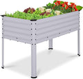 Best Choice Products 48x24x30in Galvanized Raised Garden Bed Metal Elevated Planter Box Vegetable Garden for Backyard Patio Balcony - Moonlight Gray