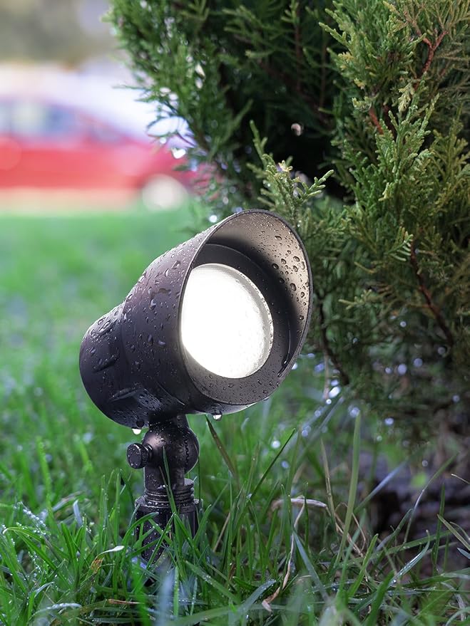 LEONLITE 5CCT Low Voltage LED Landscape Spotlight Update 1800K2700K3000K4000K5000K Selectable 5W 12V Pathway Lights Outdoor CRI90 Aluminum Spot Lights for Garden ETL IP65 Waterproof Pack of 6