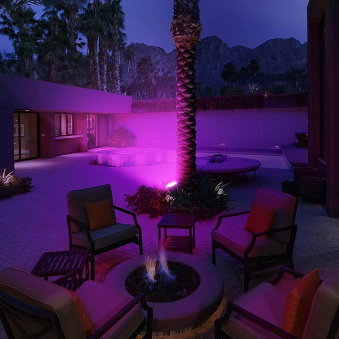 T-SUN Solar Spotlights Outdoor Waterproof LED Solar Landscape Spot Lights Auto Turn ON/Off Adjustable Solar Garden Lights for Tree Patio Yard Driveway Pool Area(Purple &amp Green)
