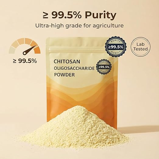 Chitosan Oligosaccharide - Purity &gt99.5% Soil Activator Water-SolubleFertilizer Powder 200g For Plants Garden Fertilizer Fruits and Vegetables Easy-to-Follow Instructions (For Fertilizer Use Onl