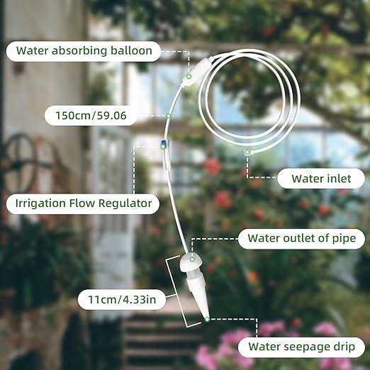 Plant Watering Seepage Devices Insert into Soil Self Watering Stakes for Indoor &amp Outdoor Plant Automatic Irrigation (12 PCs)