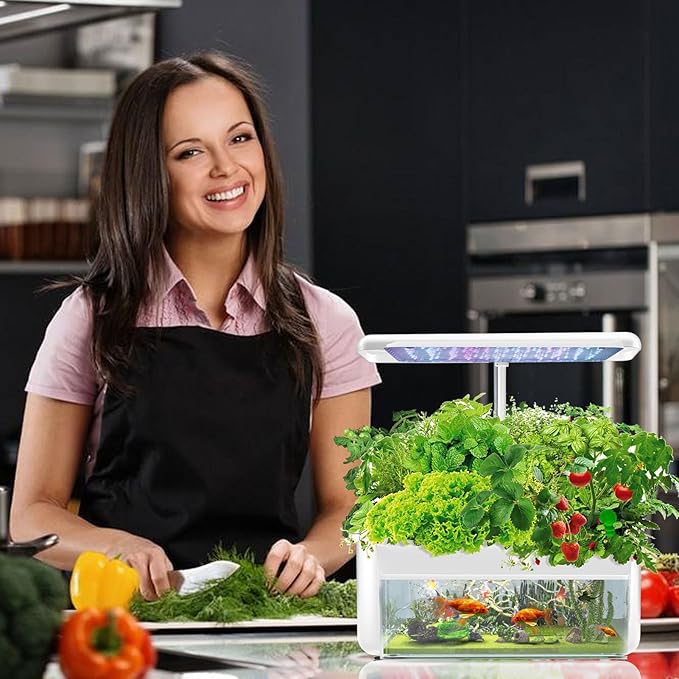 Hydroponics Growing SystemIndoor Herb Garden Kit 12 Pods Hydroponics Growing Systemfor Indoor Herbs Fruits and Vegetables