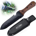 Hori Hori Garden Knife Garden Tools with Sheath for Weeding Planting Digging 7 Stainless Steel Blade with Cutting Edge Full-Tang Wood Handle with Hanging Hole